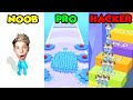 Can We Go NOOB vs PRO vs HACKER in Crowd Runner 3D!? Prezley