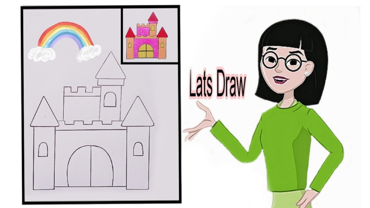 How To Draw A Beautiful House House Drawing For Beginners Youtube