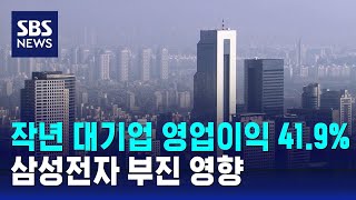 작년 대기업 영업이익 41.9%↓…삼성전자 부진 영향 / SBS