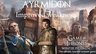 Game of thrones, Winter is Coming: Ayrmidon