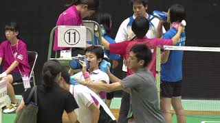 2016年IH バドミントン 女子 ダブルス 4回戦 舟橋佳歩・山口萌（日本ウェルネス）vs  志波寿奈・古賀菜々子（佐賀女子）