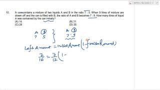 A can contains a mixture of two liquids A and B in the ratio 7 : 5. When 9 litres of mixture