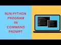 How to run PYTHON program in command prompt #python #cmd #programming #coding @techbyrr