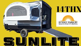 TINY Toy Hauler SLEEPS 4 with BATHROOM 2025@sunsetparkrvmanufacturing5845 Sunlite 14THX ALL-NEW