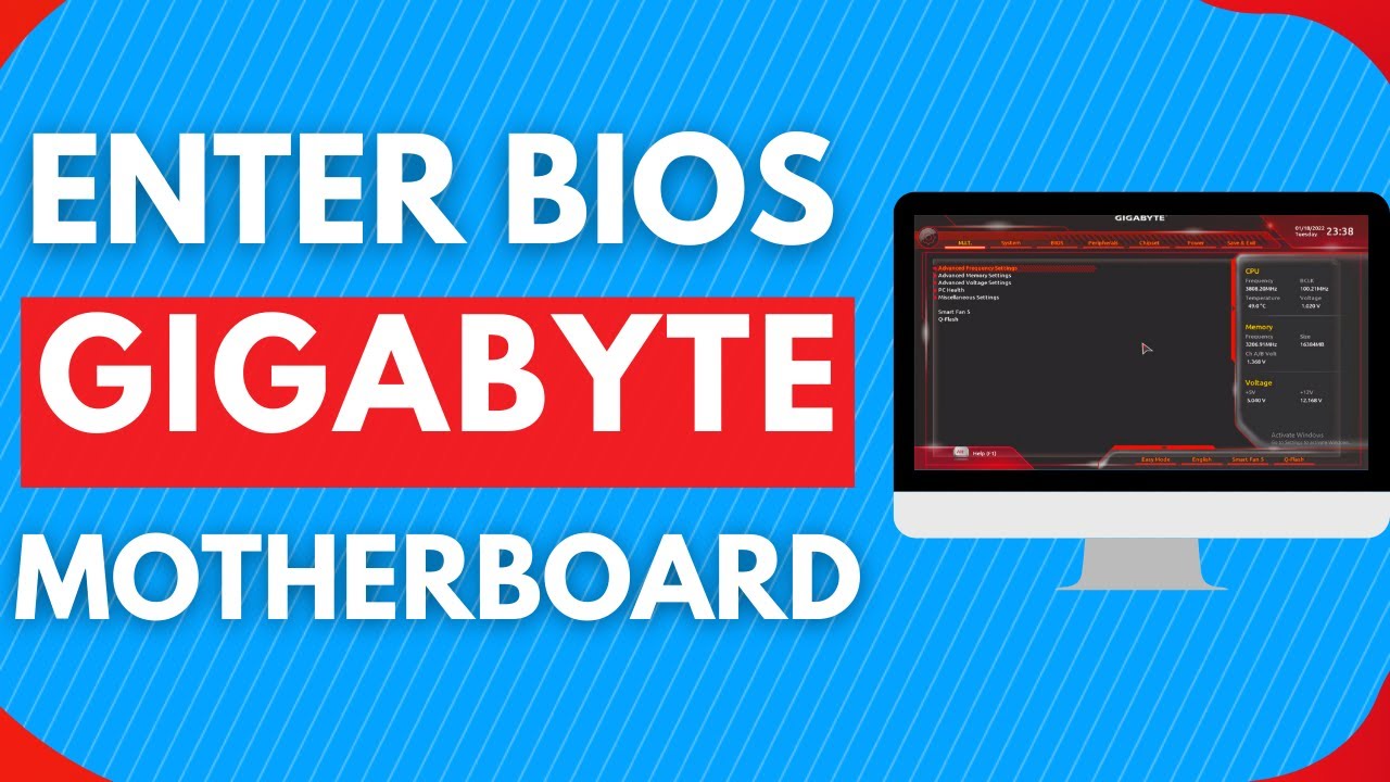 How To Enter BIOS On Gigabyte Motherboard - YouTube