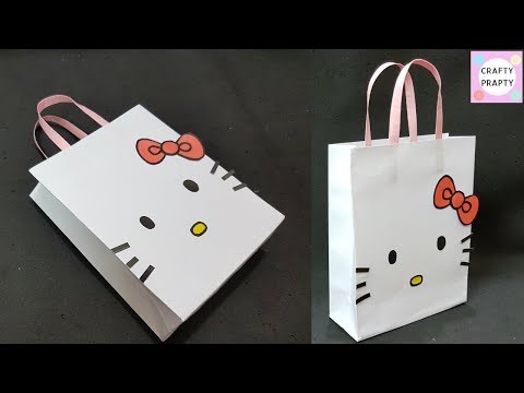 How to make Paper Bag/ DIY Hello kitty Paper Bag/DIY Paper bag for treat/DIY Goodie bag /candy bag How to make Paper Bag/ DIY Hello kitty Paper Bag/DIY Paper bag for treat/DIY Goodie bag /candy bag