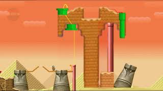 mario marble race in the Desert --  Marble Race Algodoo - mario party maker