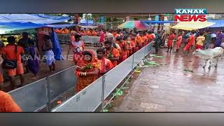 On The Auspicious First Monday Of Shravan, Devotees Flow Into Chandbali Lord Shiva Temple