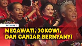 Megawati, Jokowi, dan Ganjar Bernyanyi Saat Dihibur Denny Caknan