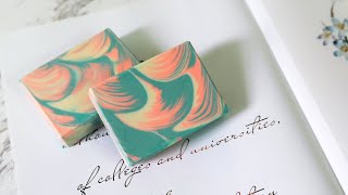 貝殼渲染皂 - clamshell swirl handmade soap for March soap challenge club - 手工皂