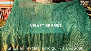 Sunday Special Velvet Brasso புதிய டிசைன் joint Sarees|09-02-25|4K #saree #shopping #todaycollection