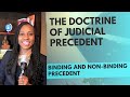 Binding Precedents and the Doctrine of Judicial precedent