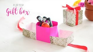 How to make  Flip-Top Gift Box | Easy DIY arts and crafts