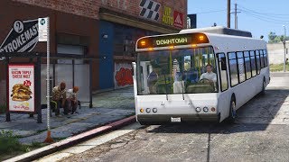 Grove Street Bus Driving Route - Los Santos Goes to Work - Day 57