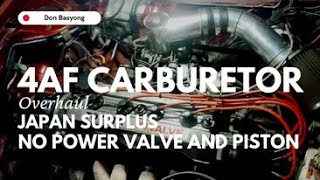 4AF CARBURETOR OVERHAUL | JAPAN SURPLUS | NO POWER VALVE AND PISTON #carburator #4af #overhaul