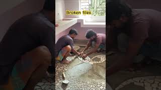 Broken tiles design install | amazing ideas with broken | ভাঙ্গা টাইলস দিয়ে ডিজাইন