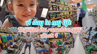 A day in my life || Rutinitas ibu rumah tangga | nemeni anak belanja #dailyvlog #kegiatanirt