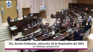 22a. Sesión Ordinaria, miércoles 18 de septiembre del 2024