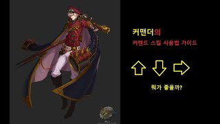 던파 ] 커맨더의 커맨드 스킬 사용법 가이드