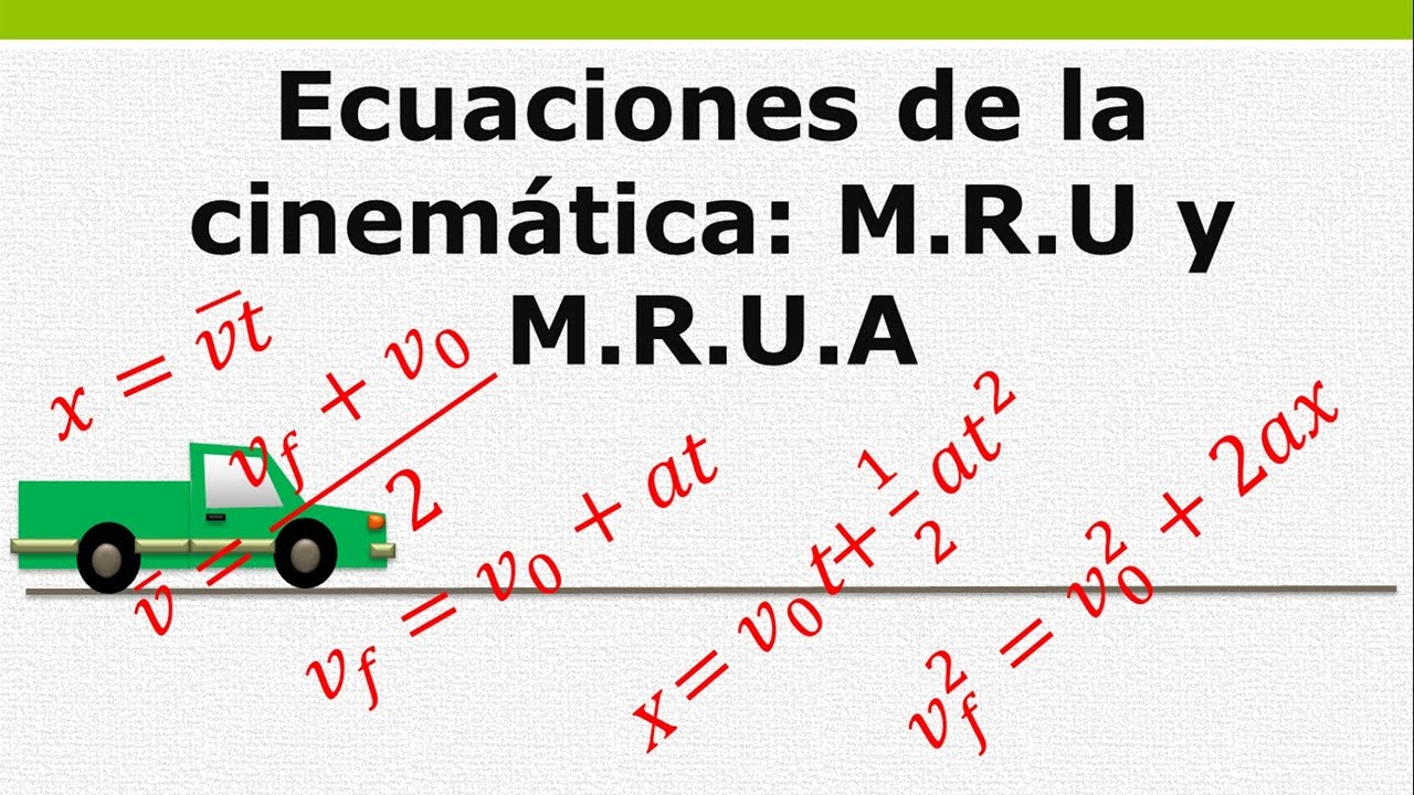 Ecuaciones Del Movimiento Rectilineo Uniforme