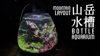 ボトルアクアリウム立ち上げ@山岳レイアウト【setting up planted nano aquarium】