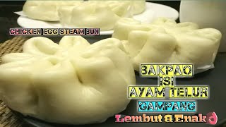 Resep bakpao ayam dan telur rebus | lembut | chicken egg steam bun - Umie's Food