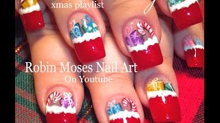 Christmas Stocking Nail Art filled with Gifts!!! | Xmas Nail Art Design