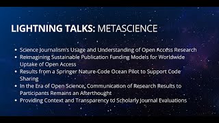 Lightning Talks: Metascience Session 2