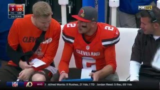 Johnny Manziel Throws INT & Head Butts Microsoft Tablet on Sideline! | 49ers vs.