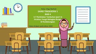 SAINS TING 1 BAB 4 (4.7 Pembiakan Tumbuhan - part 1)