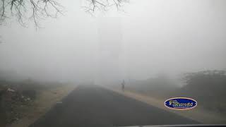 ದಾವಣಗೆರೆಯಲ್ಲಿ ಮುಂಜಾನೆ ಮಂಜು | Heavy mist on road in Davangere | Namma Davangere