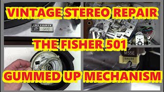 THE FISHER 501 TURNTABLE FROM 1970 COMPLETE TEARDOWN, CLEANING, AND RELUBE VINTAGE STEREO REPAIR