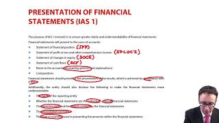 Presentation of financial statements - SOCE - ACCA FR