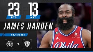 James Harden DOES IT ALL in 76ers first-round win over the Nets 🔥 23 PTS & 13 AST 🍿