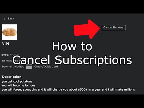 How To Cancel Subscriptions In Roblox - YouTube