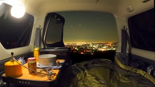 【林道×絶景】旧型ジムニーで車中泊 / Car Camping on a forest road with a spectacular view