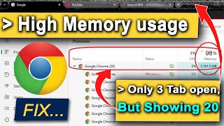 Google Chrome using too much memory with extra tabs in taskbar in Windows 10/11.