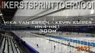 Mika van Essen - Kevin Kuiper 300m Kerstsprinttoernooi Thialf 2022