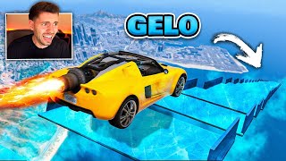 GTA V: com gelo! (VAI E VOLTA na pista mais SEM FREIO)