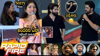 Naga Chaitanya Sai Pallavi And Karthik Super Reply's To Rapid Fire Questions | Thandel | BM