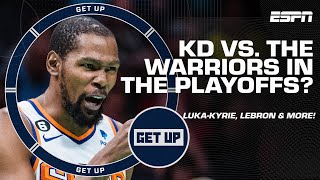 Kyrie-Luka historic night 🌟 LeBron-less Lakers 🤔 KD vs. Warriors in the playoffs? 🍿 | Get Up