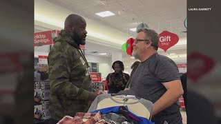 Former NBA star Shaquille O'Neal surprises families in Texas with holiday cheer