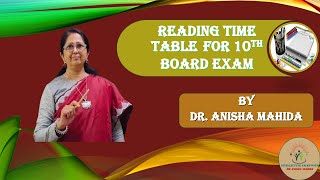 Subject Wise Reading Time Table for STD - 10th students for Board Exam