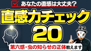 あなたの直感力が簡単に分かるチェックリスト20問【第六感・虫の知らせの正体】