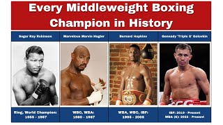 All World Middleweight Boxing Champions in History | WBA, WBC, IBF and the Ring