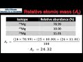 S1.4.2 Relative atomic mass and molecular mass