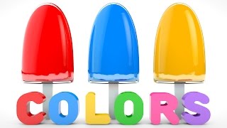 Learning Colors with 3D Ice Cream Popsicles for Children - Colors & Shapes Collection