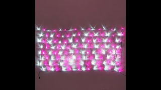 【MidlightShop】防水128LED網燈 粉白