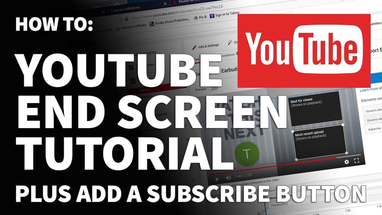 How To Add End Screen To Youtube Tutorial Youtube