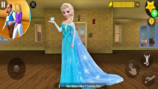 Play as Elsa in Scary Teacher 3D troll Miss T every day Mod gameplay